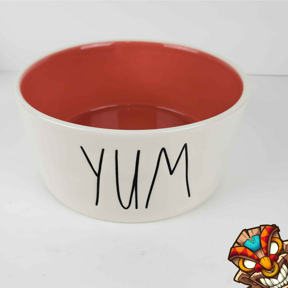 Rae Dunn Other - Rae Dunn 6" Red YUM Pet Dog Food Bowl Dish Artisan Collection by Magenta NEW